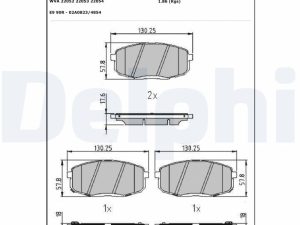 Set placute frana DELPHI LP3513 – KIA | AutoRival