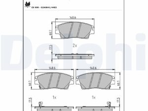 Set placute frana DELPHI LP3519 – KIA | AutoRival