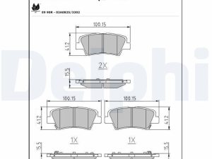 Set placute frana DELPHI LP3587 – KIA | AutoRival