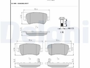 Set placute frana DELPHI LP3615 – KIA | AutoRival