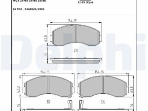 Set placute frana DELPHI LP3616 – KIA | AutoRival