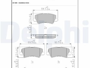 Set placute frana DELPHI LP3665 – KIA | AutoRival