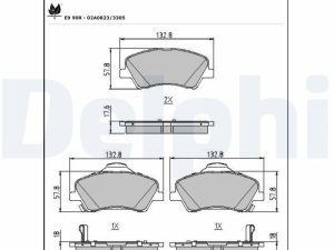 Set placute frana DELPHI LP3678 – KIA | AutoRival