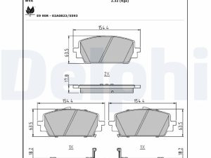 Set placute frana DELPHI LP3705 – KIA | AutoRival