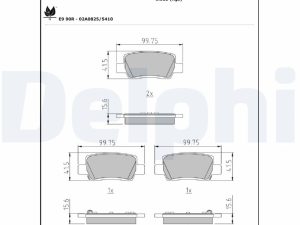 Set placute frana DELPHI LP3737 – KIA | AutoRival