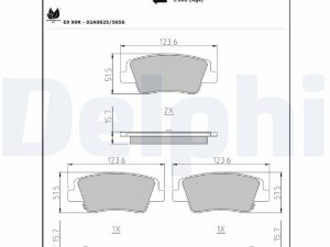 Set placute frana DELPHI LP3880 – KIA | AutoRival