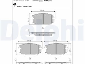 Set placute frana DELPHI LP3904 – KIA | AutoRival