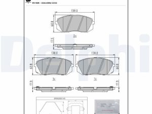 Set placute frana DELPHI LP5044EV – KIA | AutoRival