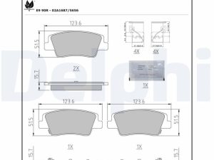 Set placute frana DELPHI LP5062EV – KIA | AutoRival