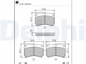 Set placute frana DELPHI LP743 – KIA | AutoRival