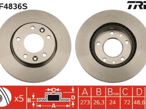 Disc frana TRW DF4836S – KIA | AutoRival