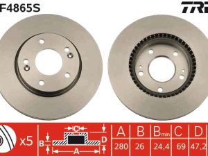 Disc frana TRW DF4865S – KIA | AutoRival