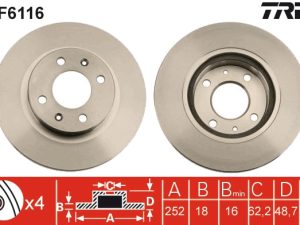 Disc frana TRW DF6116 – KIA | AutoRival