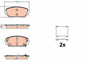 Set placute frana TRW GDB2160 – KIA | AutoRival