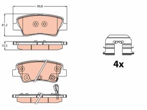 Set placute frana TRW GDB2173 – KIA | AutoRival