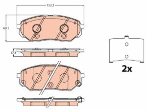 Set placute frana TRW GDB2195 – KIA | AutoRival