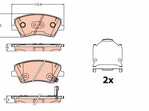 Set placute frana TRW GDB2203 – KIA | AutoRival