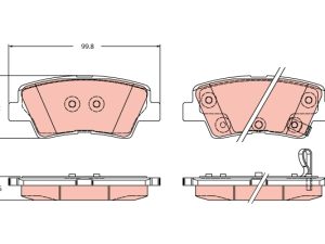 Set placute frana TRW GDB2353 – KIA | AutoRival