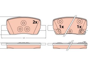 Set placute frana TRW GDB2368 – KIA | AutoRival
