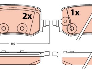 Set placute frana TRW GDB2615 – KIA | AutoRival