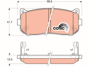 Set placute frana TRW GDB3203 – KIA | AutoRival