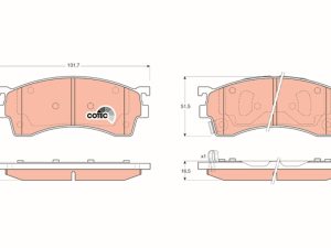Set placute frana TRW GDB3209 – KIA | AutoRival