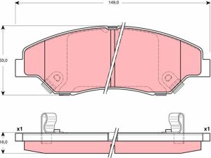 Set placute frana TRW GDB3241 – KIA | AutoRival