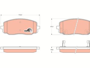 Set placute frana TRW GDB3369 – KIA | AutoRival