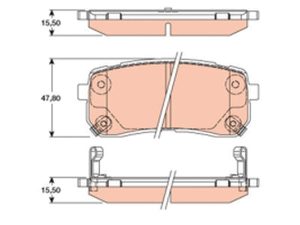 Set placute frana TRW GDB3449 – KIA | AutoRival