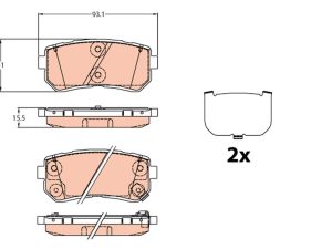 Set placute frana TRW GDB3636 – KIA | AutoRival