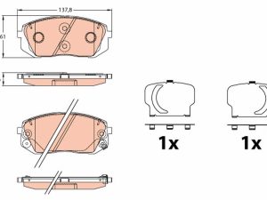 Set placute frana TRW GDB3642 – KIA | AutoRival