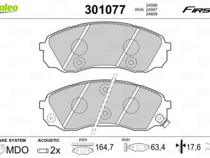 Set placute frana VALEO 301077 – KIA | AutoRival