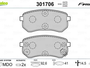 Set placute frana VALEO 301706