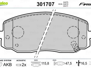 Set placute frana VALEO 301707
