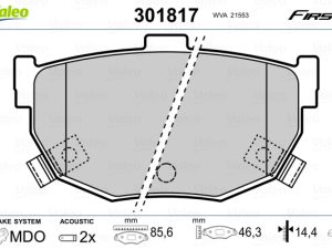 Set placute frana VALEO 301817