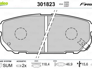 Set placute frana VALEO 301823