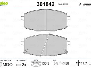 Set placute frana VALEO 301842