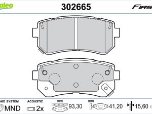 Set placute frana VALEO 302665 – KIA | AutoRival