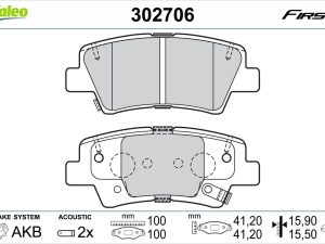 Set placute frana VALEO 302706 – KIA | AutoRival