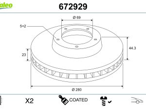 Disc frana VALEO 672929 – KIA | AutoRival