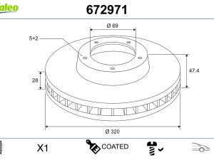 Disc frana VALEO 672971