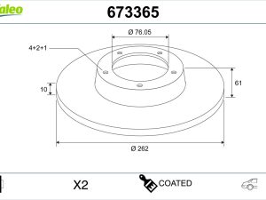 Disc frana VALEO 673365 – KIA | AutoRival