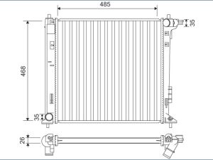 Radiator racire motor VALEO 701140 – KIA | AutoRival