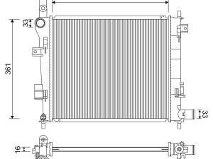 Radiator racire motor VALEO 701223