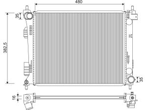 Radiator racire motor VALEO 701347 – KIA | AutoRival