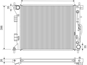 Radiator racire motor VALEO 701452