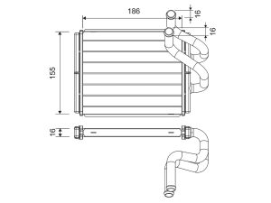 Schimbator de caldura incalzire habitaclu VALEO 811555