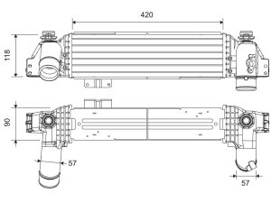 Intercooler compresor VALEO 822946