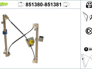 Mecanism actionare geam VALEO 851380