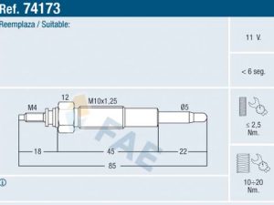 Bujie incandescenta FAE 74173 – KIA | AutoRival